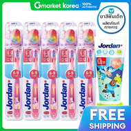 Jordan | Step 3 แปรงสีฟันเด็ก สำหรับเด็กอายุ 6-9 ปี x5 + New Step 2 ยาสีฟัน สำหรับเด็กอายุ 6 ปีขึ้นไ