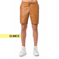 Eunice Slim Jogger Leather Shorts