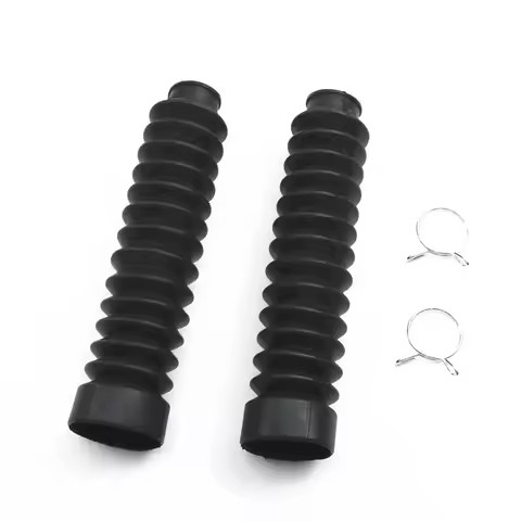Black Front Fork Dust Boots Rubber Jacket Cover For Honda CG125 Dirt Bike