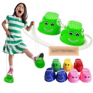 🇲🇾 Children Kids Kindergarten Outdoor Fun Walk Stilt Jump Smile Face Balance Training Ability Toy Te