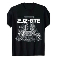 Men'S 2JZ GTE Engine Graphic T-Shirt - for 2JZ GTE V8 Engine Design, Soft Breathable Fabric, Casual