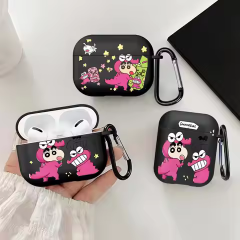 Cute Crayons Shinchan Case For Airpods 2 1 Pro3 Pro2 4 Pro 3 Earphone Cases Cover