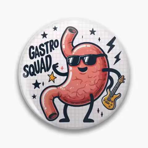 Funny Gastroenterology Gastro Squad Nu Soft Button Pin Lapel Pin Decor Fashion Cartoon Hat Women Cre