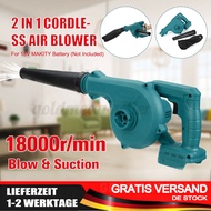 680W Cordless Electric Air Blower Blowing&amp; Suction Leaf Dust Collector Turbo Blower Vacuum Cleaner 2 In 1