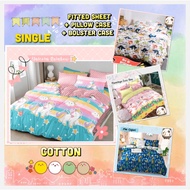 Single Cotton Fitted Bedsheet, Children Single Bedsheet, Single Bedsheet