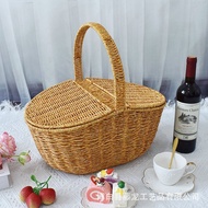Blue Basket Display Blue Woven Bamboo Blue Rattan Basket Imitation Fruit Imitation Plastic Imitation