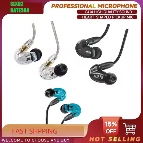 Classical SE215 Hi-fi stereo Noise Canceling Earphones 3.5MM SE 215 In ear Earfones With detachable 