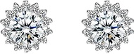 flower 2ct lab diamond stud earring engagement wedding earrings for women party jewelry gift