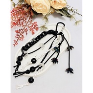 GANTUNGAN / KEYCHAIN / BAG HANGER COLORED BRAIDED STRAP CARBINER