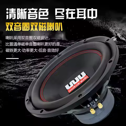 car subwoofer 10 inch 12 inch subwoofer shocking dual magnetic dual voice coil passive bass