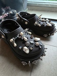全新 Crocs x Simone Rocha 深啡色厚底鞋