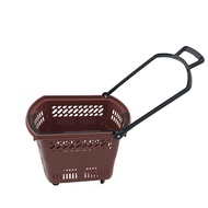 Clothing Store Basket with Supermarket Store 45l Plastic Basket Type Wheel Trolley Cost-Effective Ba