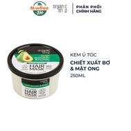 Kem Ủ Tóc Organic Shop Chiết Xuất Bơ Và Mật Ong 250ml Lavish Avocado &amp; Honey Natural Repairing Hair Mask