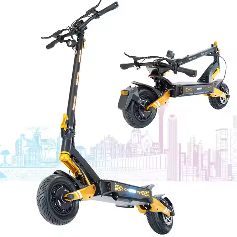 Foldable Electric Scooter for Adults, Motor 3000W*2, 50V 23Ah Battery, Long Range 50-70 Miles, 10" O