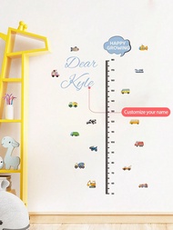 1pc 30*120cm/11.81*47.24in Space Planet Height Growth Wall Sticker, Rocket Star Planet Wall Decal, C