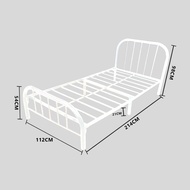 [C_HOME]（คำแนะนำร้านค้า）เตียงเหล็กสไตล์นอร์ดิก (3.5ฟต1.12m) (5ฟต1.56m) (6ฟต1.81m)เตียงเจ้าหญิงโครงเห