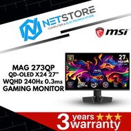 MSI MAG 273QP 27" WQHD QD-OLED 240Hz X24 GAMING MONITOR - 9S6-3CE69H-015