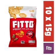 Fitto Popped Whole Grain spicy bbq Snack (10 x 15g)