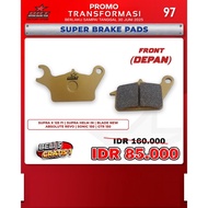 FRONT BRAKE PADS BRT SUPER BRAKE PADS - SUPRA X 125 FI/SUPRA HELMET IN/BLADE NEW/ABSOLUTE REVO/SONIC
