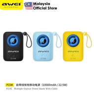 【3C Certified】Awei P23K 10000mAh Powerbank 22.5W Fast Charging Power Bank Mini Pawer Bank Awei Power