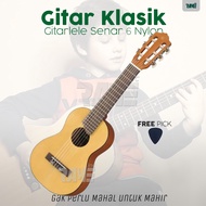 Gitar Pemula Murah Gratis Pick Gitar Klasik / Gitar Lele senar 6 Nylon / Gitar Klasik Mini