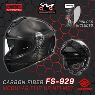 FASEED Flip Up Helmet FS929 Carbon Fiber Double Visor Lightweight Topi Keledar ECE Rating 22.06