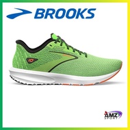 BROOKS MEN’S LAUNCH 10 RUNNING SHOE (110409 1D 308) D CUTTING ( GRN GECKO/RED ORANGE/WHT)