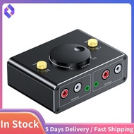 3.5mm to 2RCA Audio Switcher Bidrectional Switcher 1 in 2 Out or 2 in 1 Out Dual RCA to 3.5mm Splitt