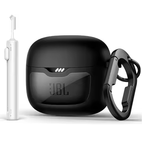 SURITCH Case for JBL Tune Flex 2 / JBL Tune Flex Rugged Shockproof with Carabiner Magnetic Lid Lock 