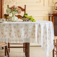 Table Cloth Floral Rectangle Square Dinner Table Cover Flower Aesthetic Study Coffee Table Cover Mak