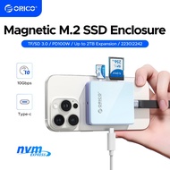ORICO M.2 SSD Magnetic Enclosure 2230/2242 NVMe Enclosure PD 100W  External Adapter TF/SD 3.0 Enclos