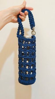 手提竹節包~出門自擕水瓶 寶特瓶的實用手提袋 沒手可提也可側背