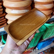 KAYU Wooden Plate/teak Plate/Serving Plate/8x16cm Square Plate/sushi plater teak