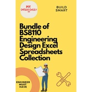 Bundle of BS8110 Engineering Design Excel Spreadsheets Collection