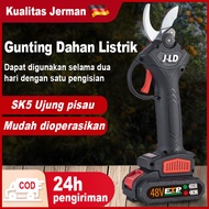 JLD 48VF Gunting Dahan Listrik 2 baterai Cordless Pruning Shear Gunting Taman Elektrik Garden