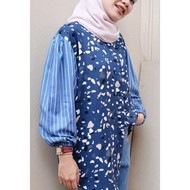 WOMEN'S OVERSIZED OVERSIZE RAYON VISCOSE KOREAN STYLE MIX MOTIF TSHIRT BLOUSE TOP