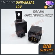 UNIVERSAL 4-Pin Aircond / Fan Fuse Relay (12V 40A) – PROTON PERODUA HONDA TOYOTA NISSAN DENSO Saga W