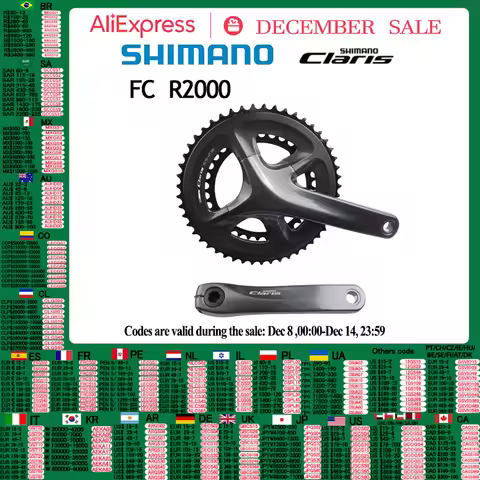 SHIMANO CLARIS Road Crankset 2x8-speed FC R2000 170mm 165mm 50-34T Crankset 8s For Road Bicycle