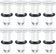 14G-00G Solid Acrylic Single Flare Gauges Stretching Kit Plugs for Ears Clear Black Tops Gauges with