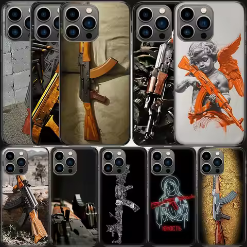 A Sturdy And Reliable AK47 Phone Case For Apple Iphone 16E 16 Pro Max 15 Plus Soft 13 12 Mini Cover 