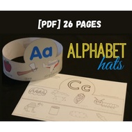 A882 – [P.D.F] Alphabet Hats 26 pages/ kids activities letter preschool kindergarten