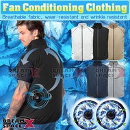Cooling Fan Jacket Heatstroke Prevention Air Conditioned Clothes Sun Protection Ice Cool Vest with F