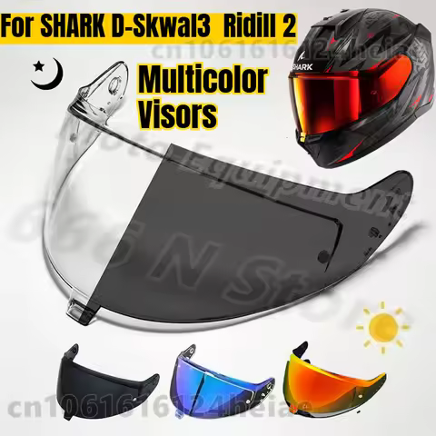 For SHARK Multicolor Visors 3rd Generation, D-Skwal3, Skwal 2nd Generation Skwal I3, Ridill 2 Helmet