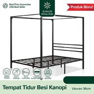 Zinus Tempat Tidur Ranjang Besi Kanopi Easy Assembly - 160 x 200