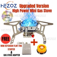 HEZOZ Mini Gas Stove ✅1 Year Warranty ✅FREE KEYCHAIN FLINT FIRE STARTER & ✅GAS STOVE ADAPTER ,Dapur 
