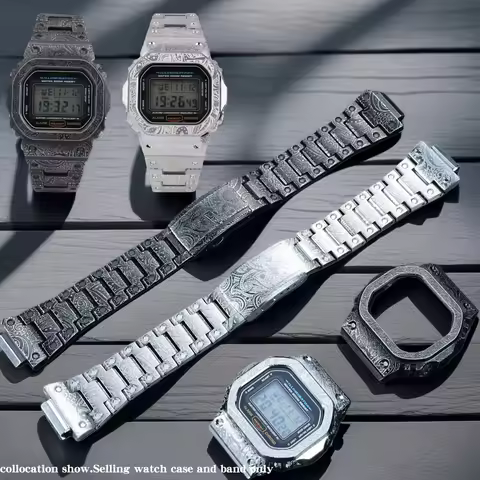 For Casio DW-5600E DW-5600BB DW-5600SK/5600MS GW-B5600 GWX-5600 Metal watch case strap stainless ste