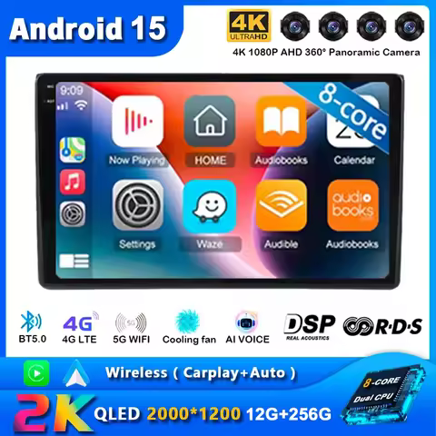 9“ Android 15 Car Radio For Audi A4 II 2 B6 III 3 B7 2000-2009 S4 2002-2008 RS4 2005-2009 2Din Multi