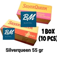 SILVERQUEEN 55 gr Cashew /Almond 1 Box ( isi 10 Pcs)