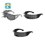 ZILUOLAN Punk Gothic Glasses, Steampunk Eyewear Cyber Goggles,  Funny Party Cosplay Costumes Street 