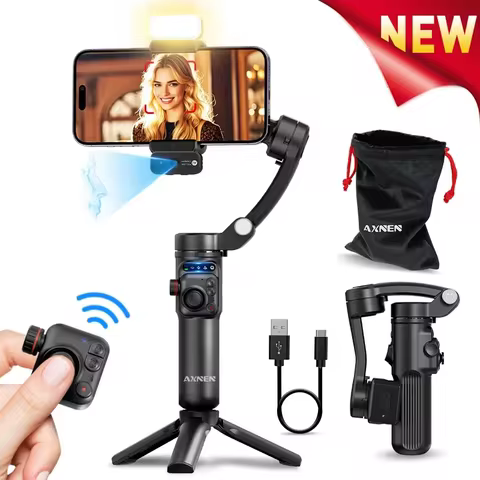 AXNEN M02 Gimbal Smartphone Stabilizer 3-Axis Anti-shake Video Record Handheld Selfie Gimbals for iP